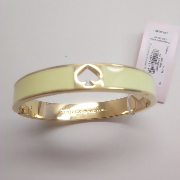 Kate Spade New Yellow Enamel Spade Bracelet